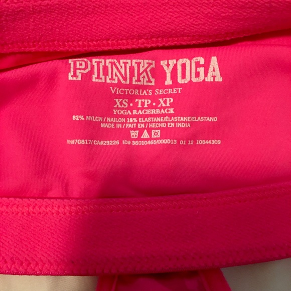 {PINK}YOGA Victorias Secret Racerback Sport Bra XS - Picture 3 of 3